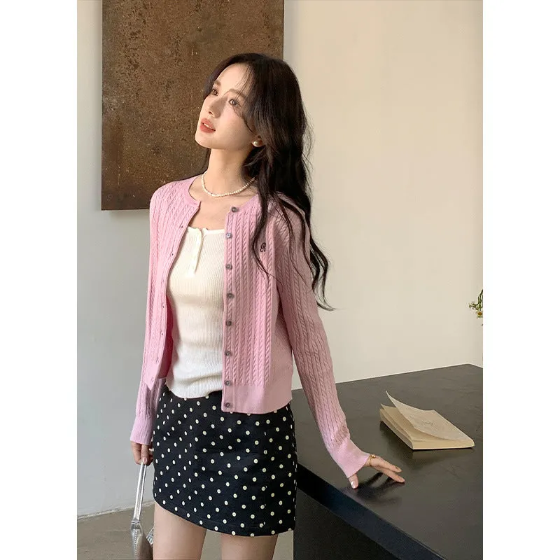 Twist short cardigan