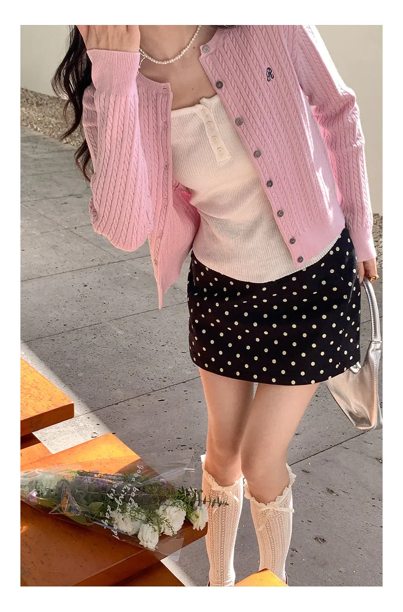 Twist short cardigan