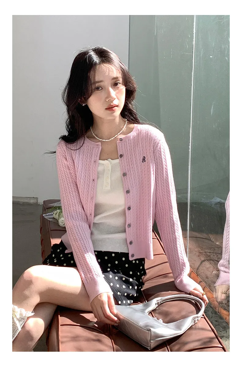Twist short cardigan