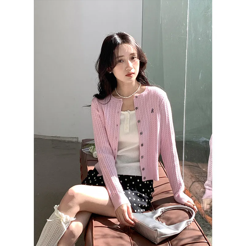 Twist short cardigan