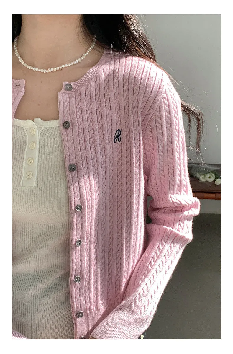 Twist short cardigan