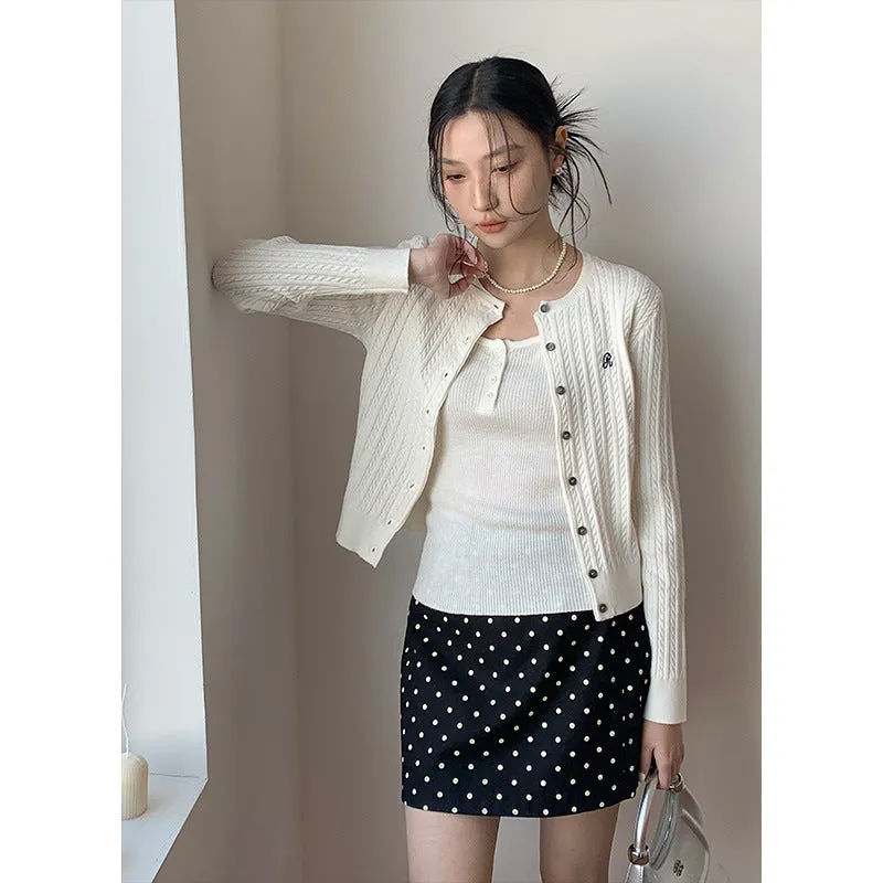 Twist short cardigan