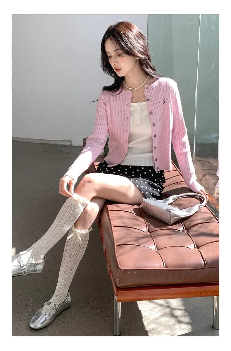 Twist short cardigan