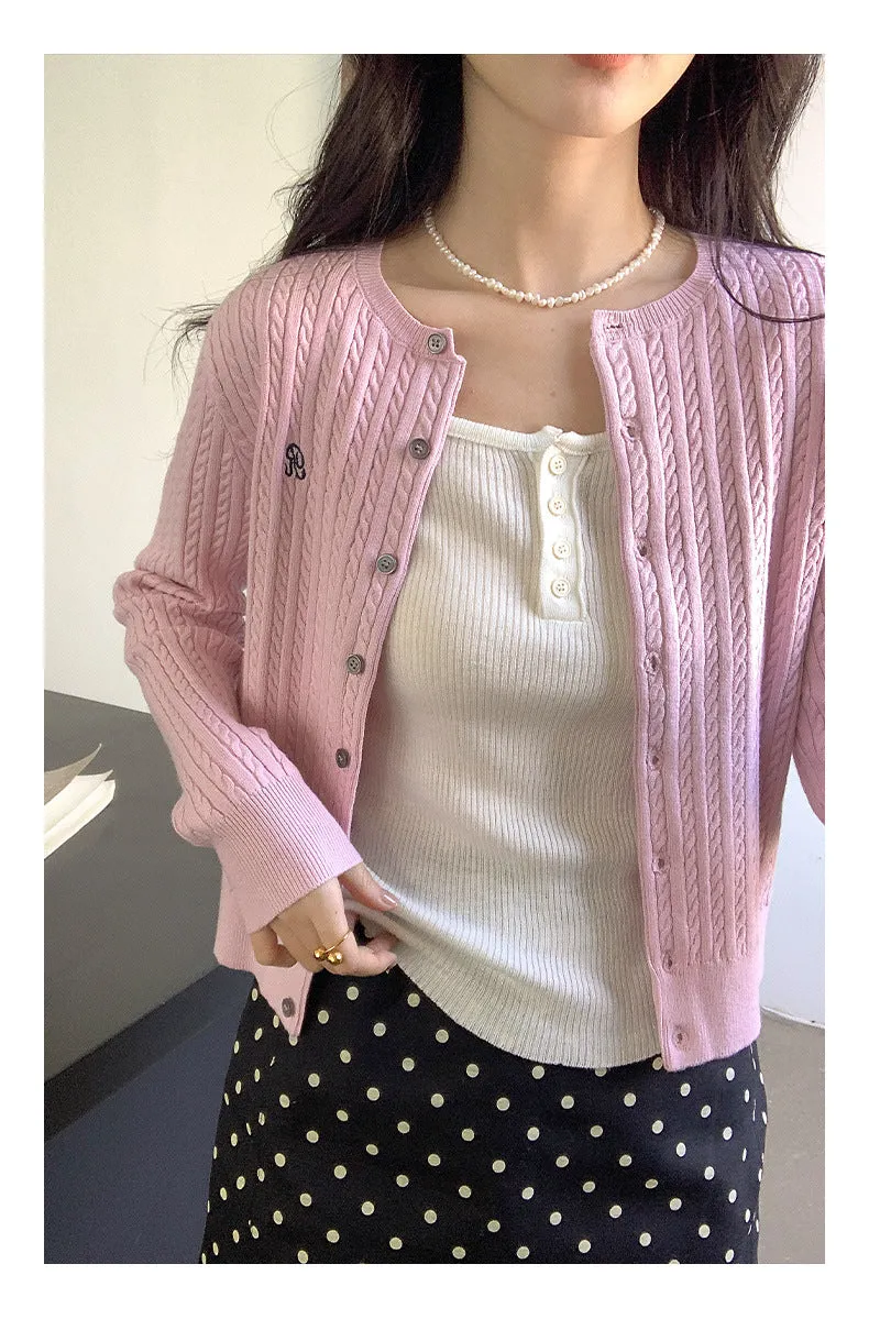 Twist short cardigan