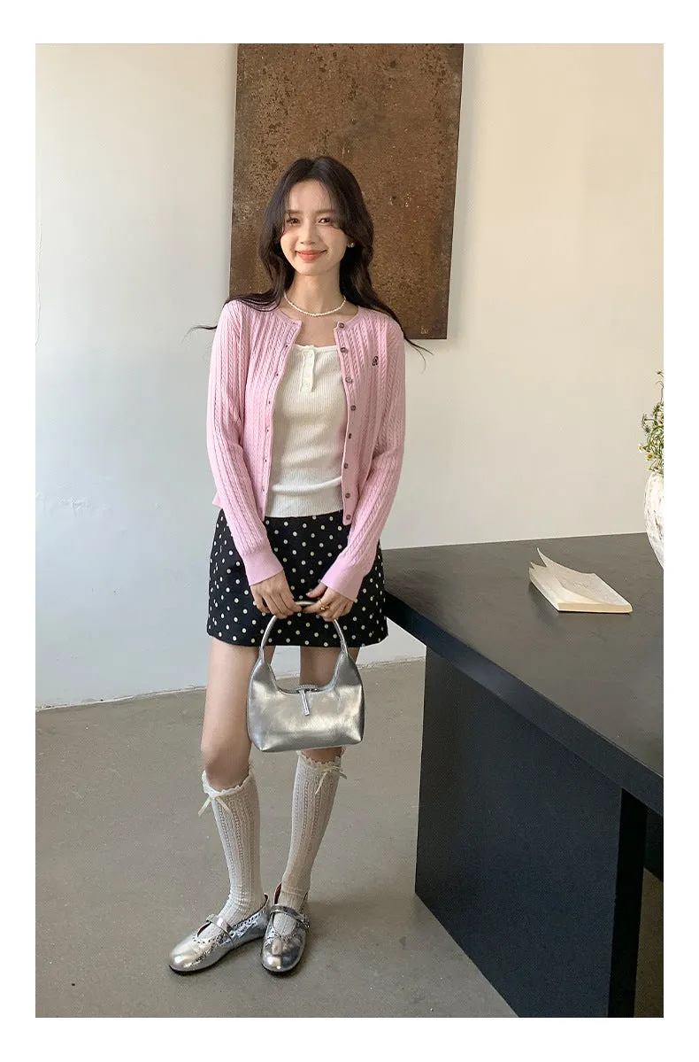 Twist short cardigan