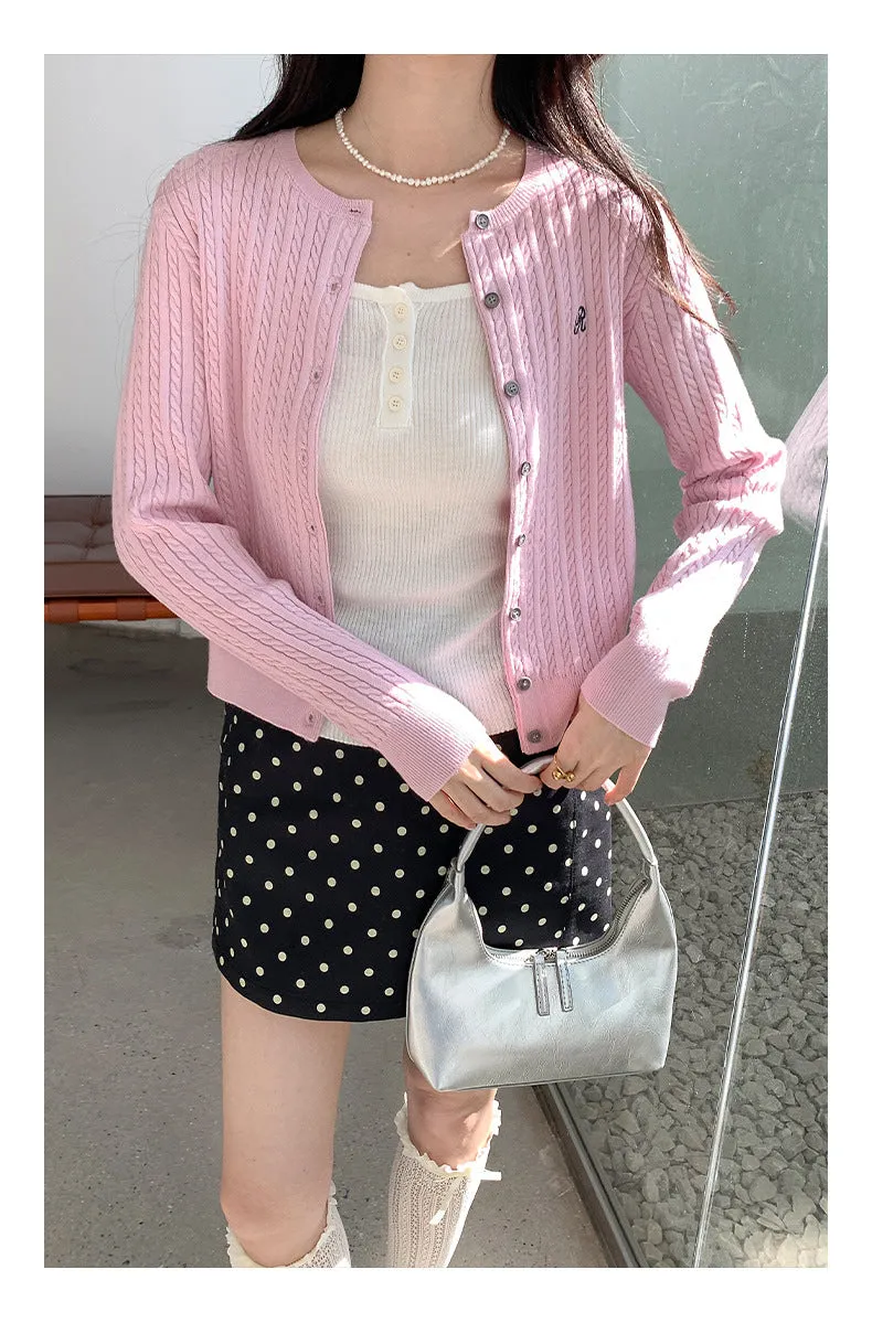 Twist short cardigan