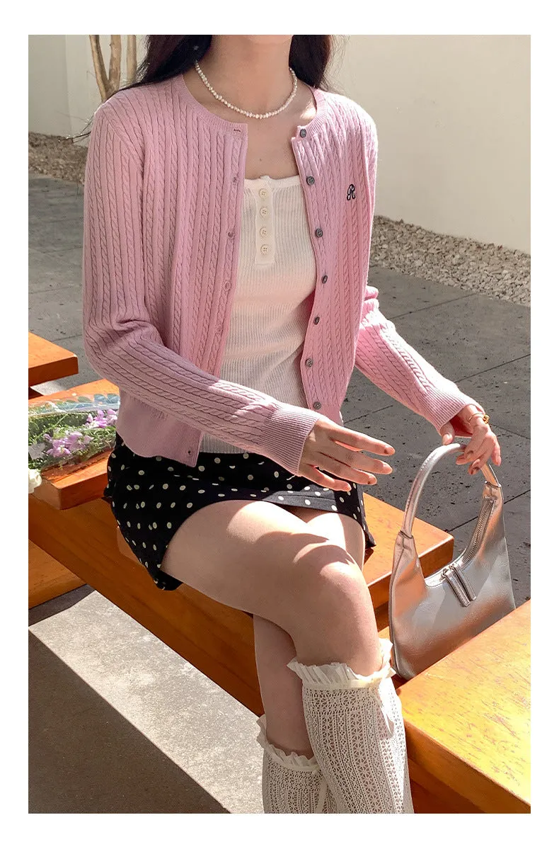 Twist short cardigan