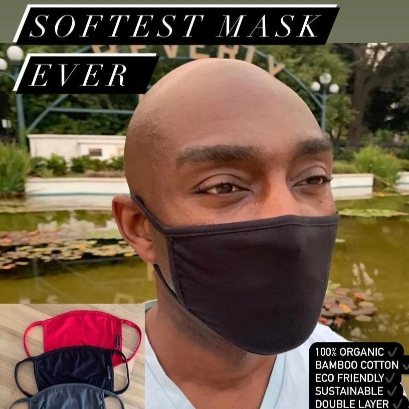 Ultra Soft BAMBOO Eco-friendly "The Butter'" Organic Jersey Protective Face Mask Cover  by SACHIIKA