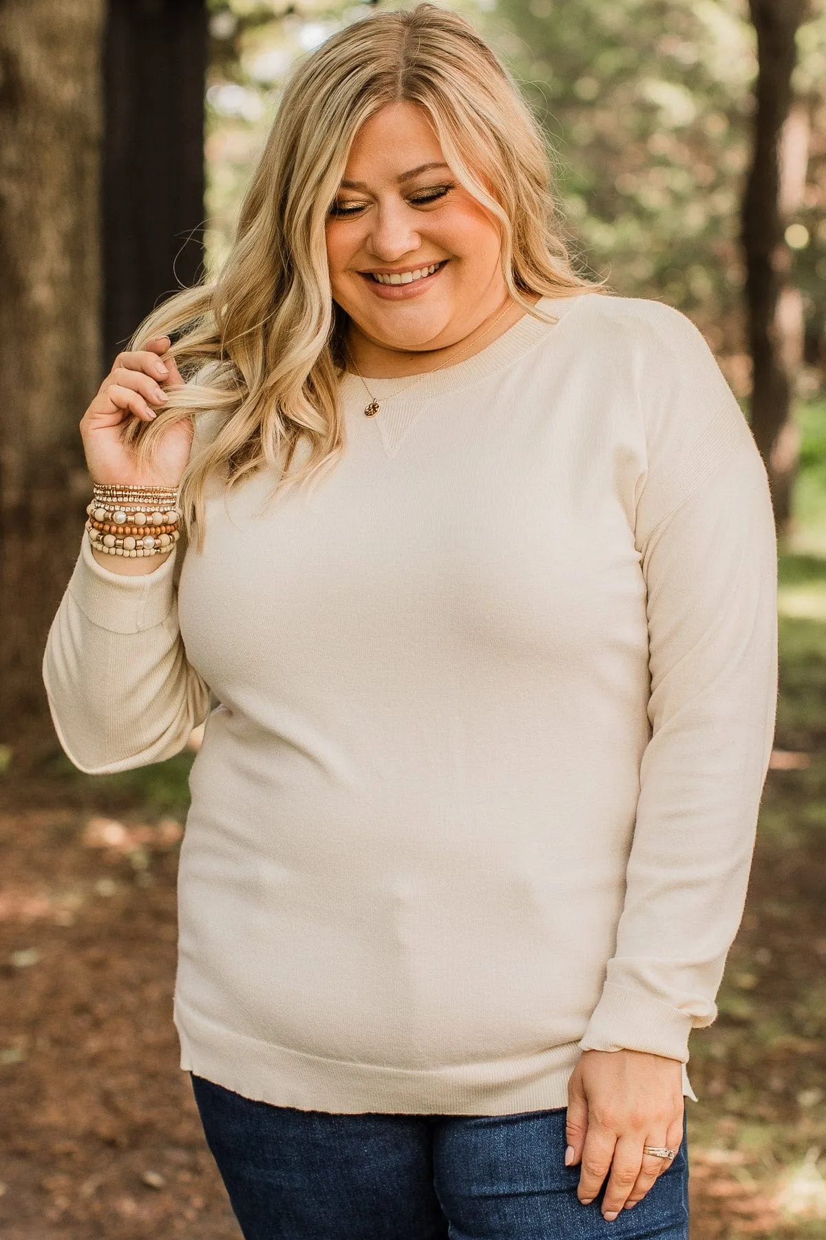 Unforgettable Feeling Knit Sweater- Cream