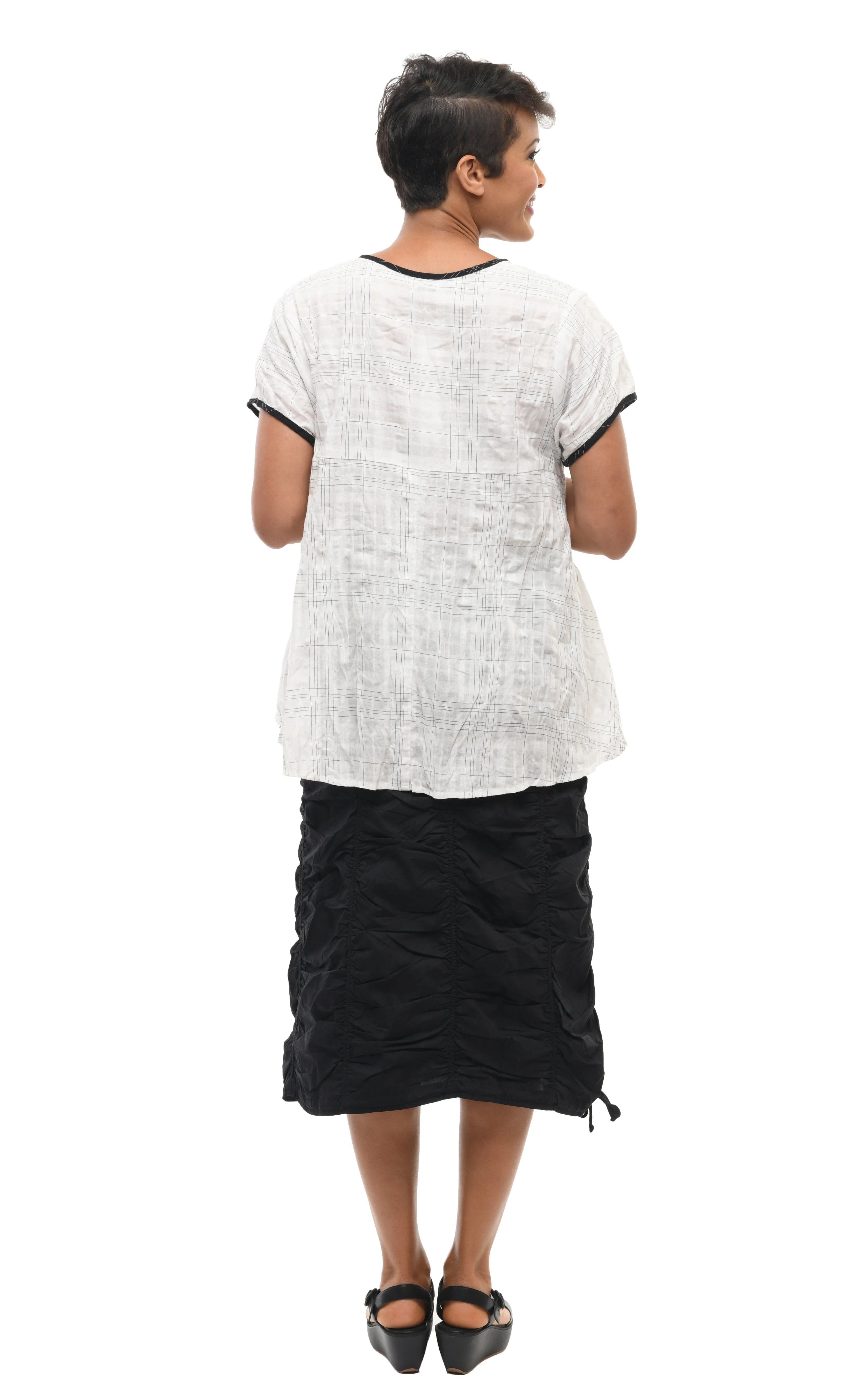 Valencia Skirt in Black Cotton