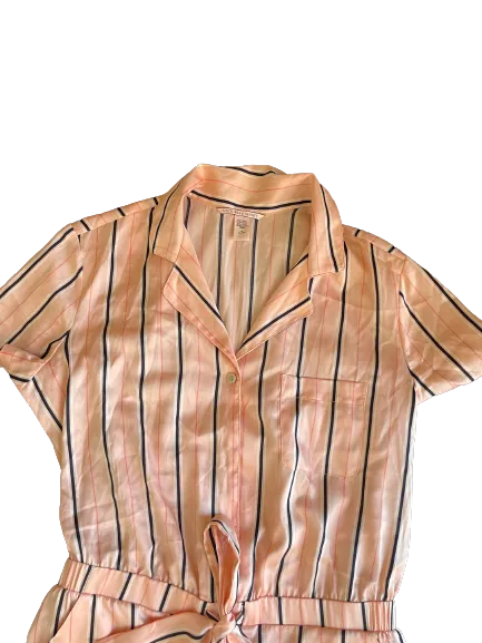Victoria's Secret Pink Striped Romper Sleepwear