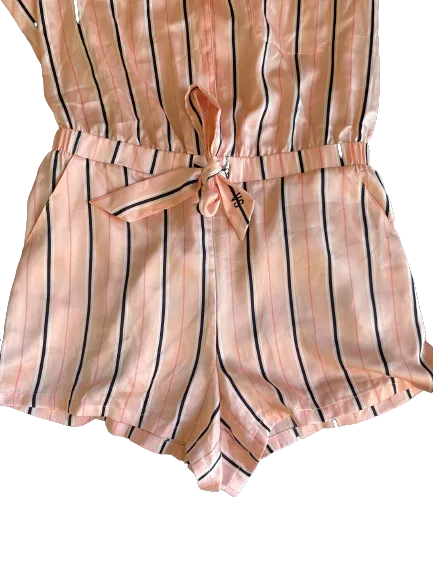 Victoria's Secret Pink Striped Romper Sleepwear