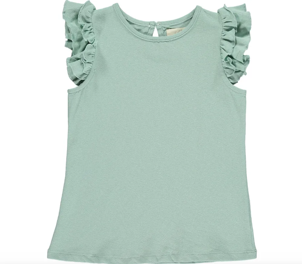 Vignette Pam Ruffle Tee Green
