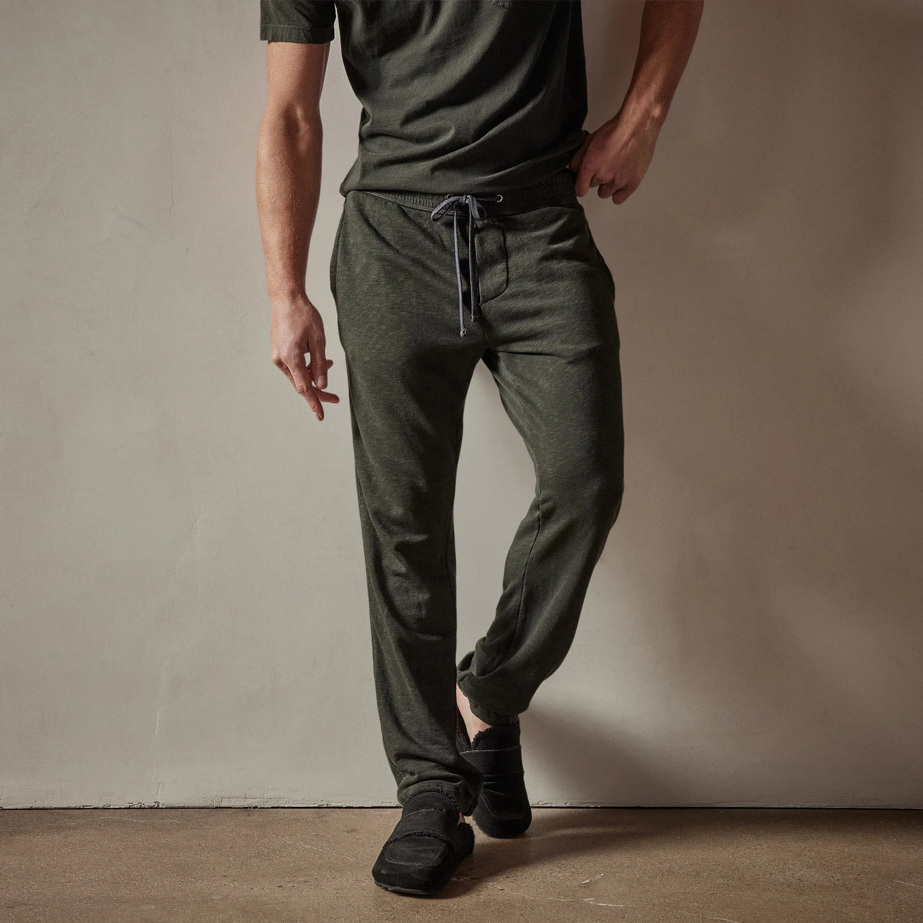Vintage French Terry Sweatpant - Dark Olive Pigment