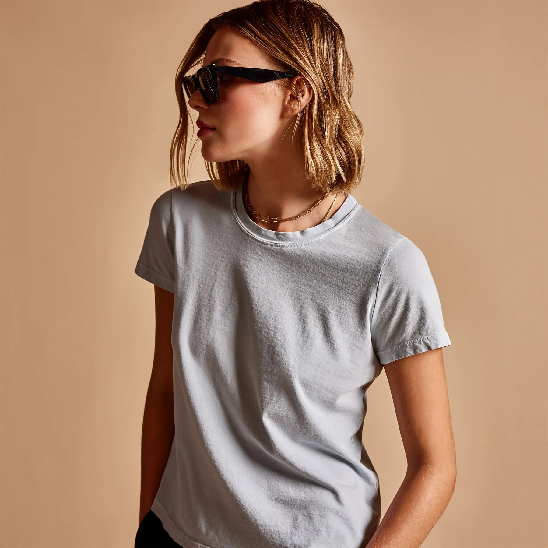Vintage Little Boy Tee - Baby Blue Pigment