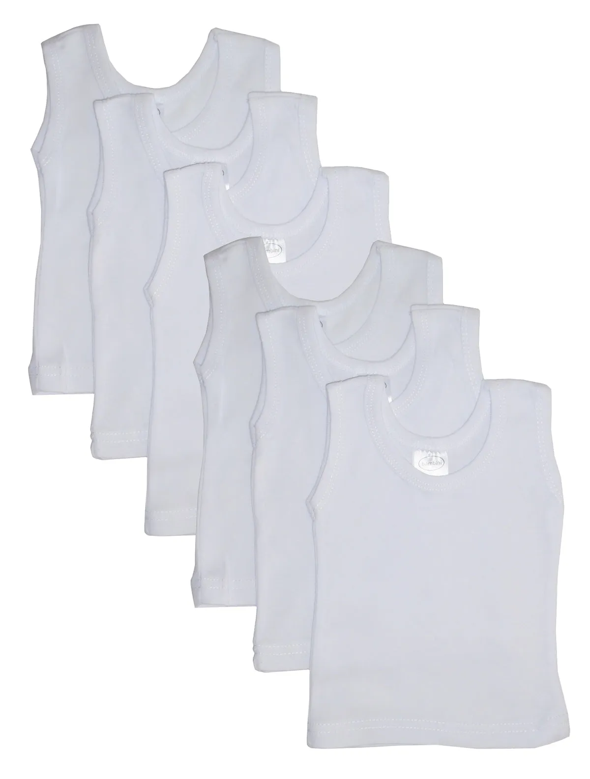 Wally White Tank Top 6 Pack