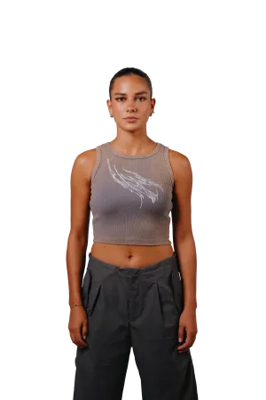 Washed Out Double Face Tank Top
