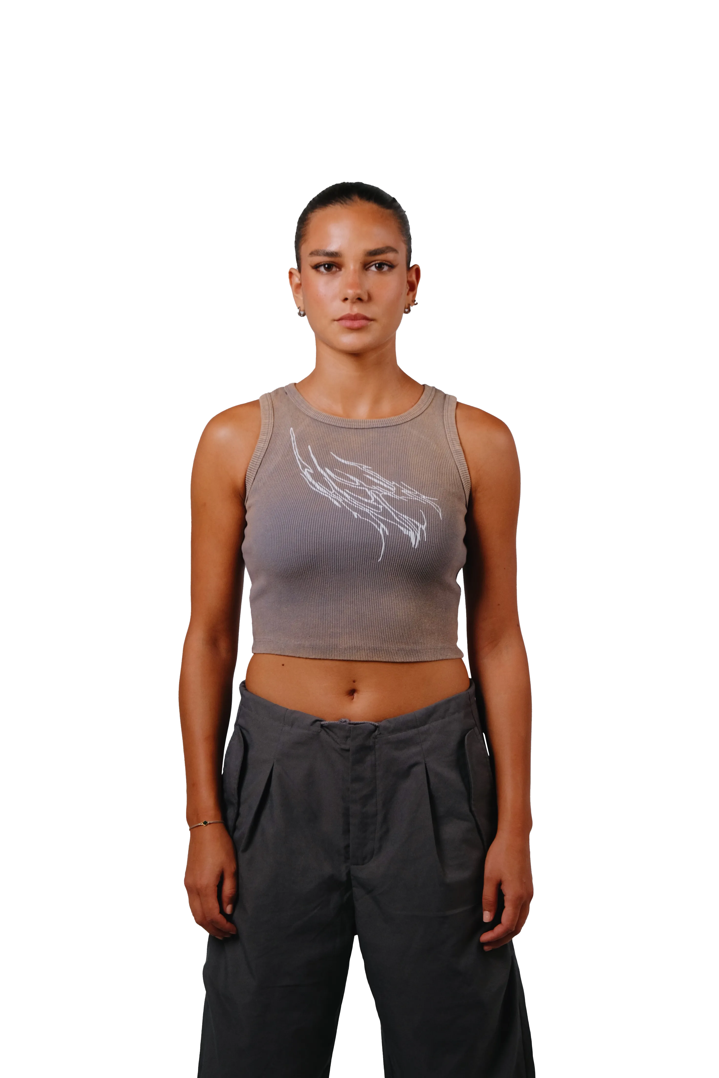 Washed Out Double Face Tank Top