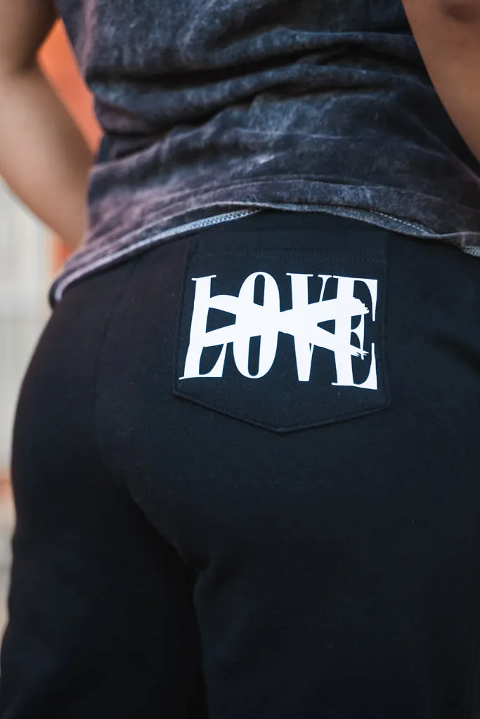 White Sauce Is Forever | Black Joggers (<del>LOVE</del> Pocket)