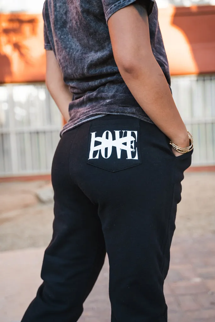 White Sauce Is Forever | Black Joggers (<del>LOVE</del> Pocket)