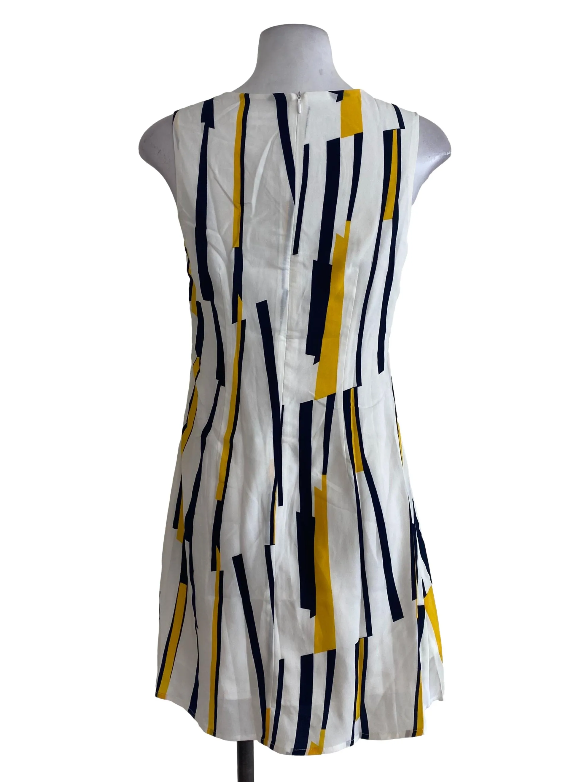 White Striped Button Down Dress