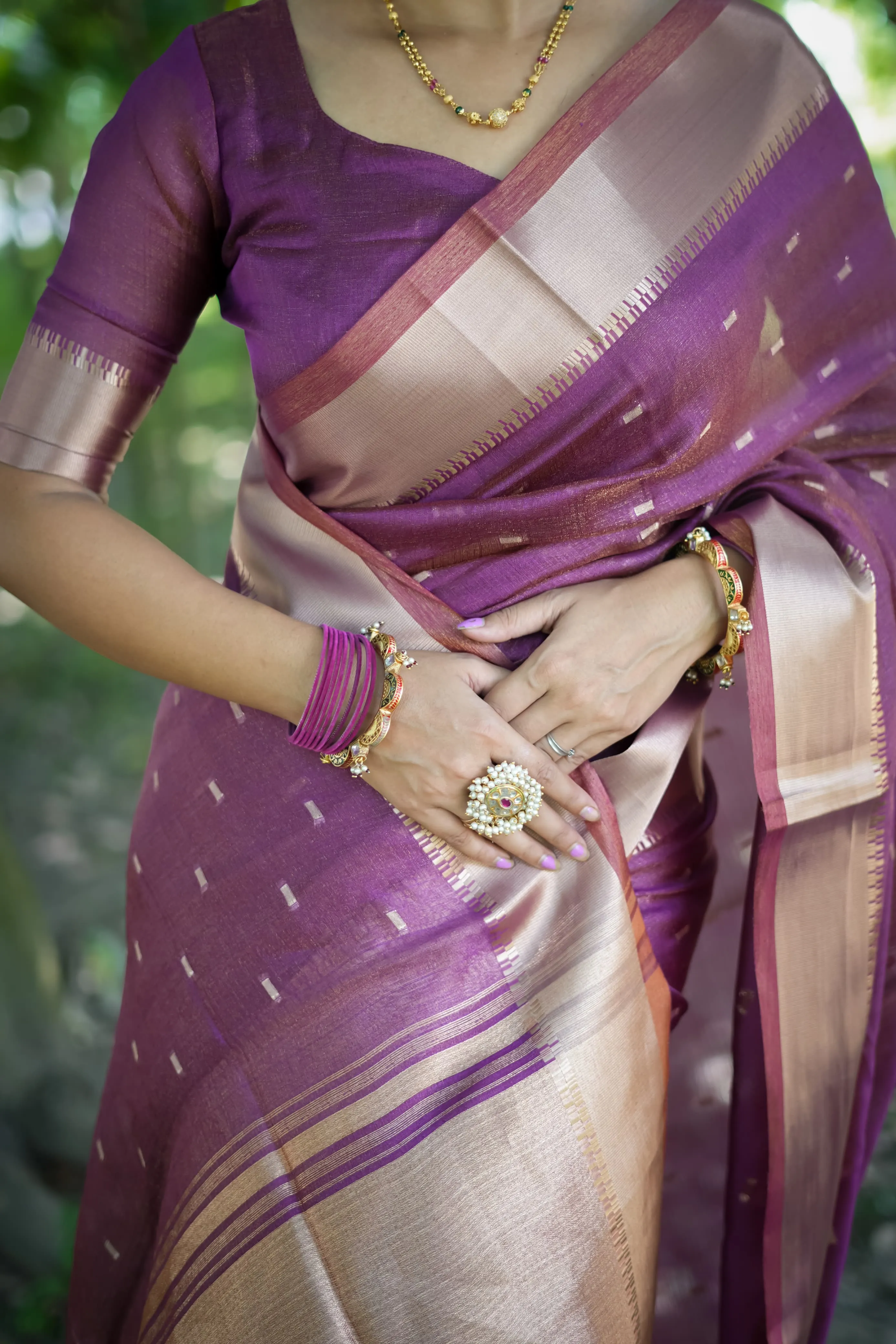 Wine Soft Kalyani Silk Saree