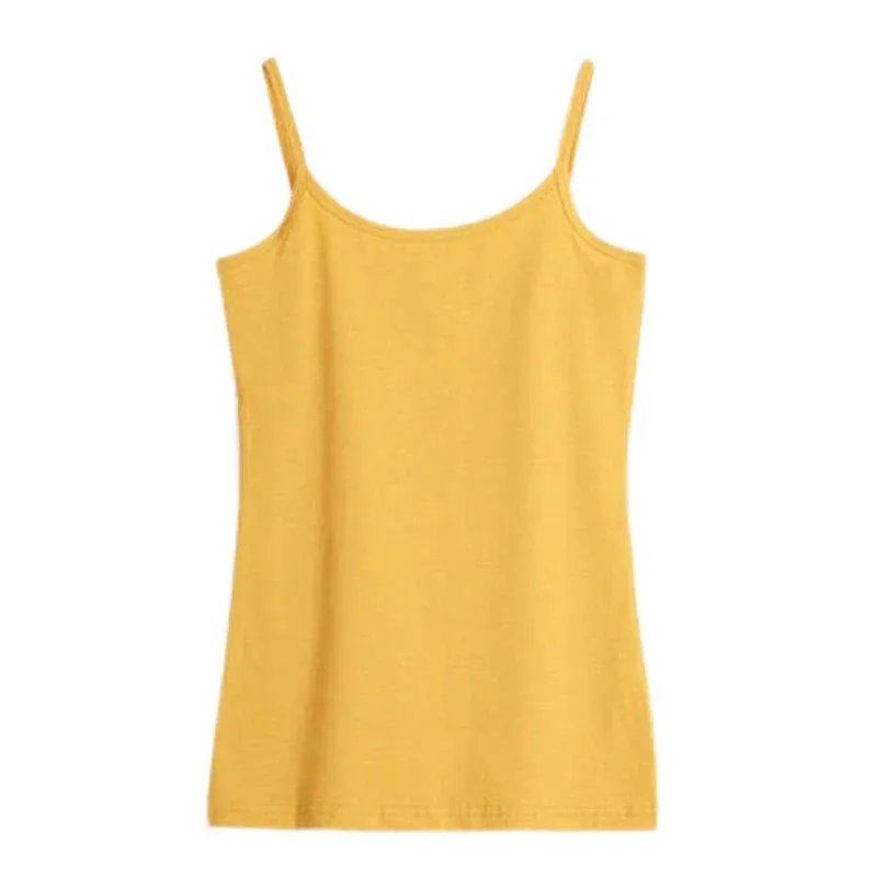 Women Basic Solid Color Sleeveless Camisole Spaghetti Strap Scoop Neck for Tank Top Slim Bottoming Sling Vest Undershirt