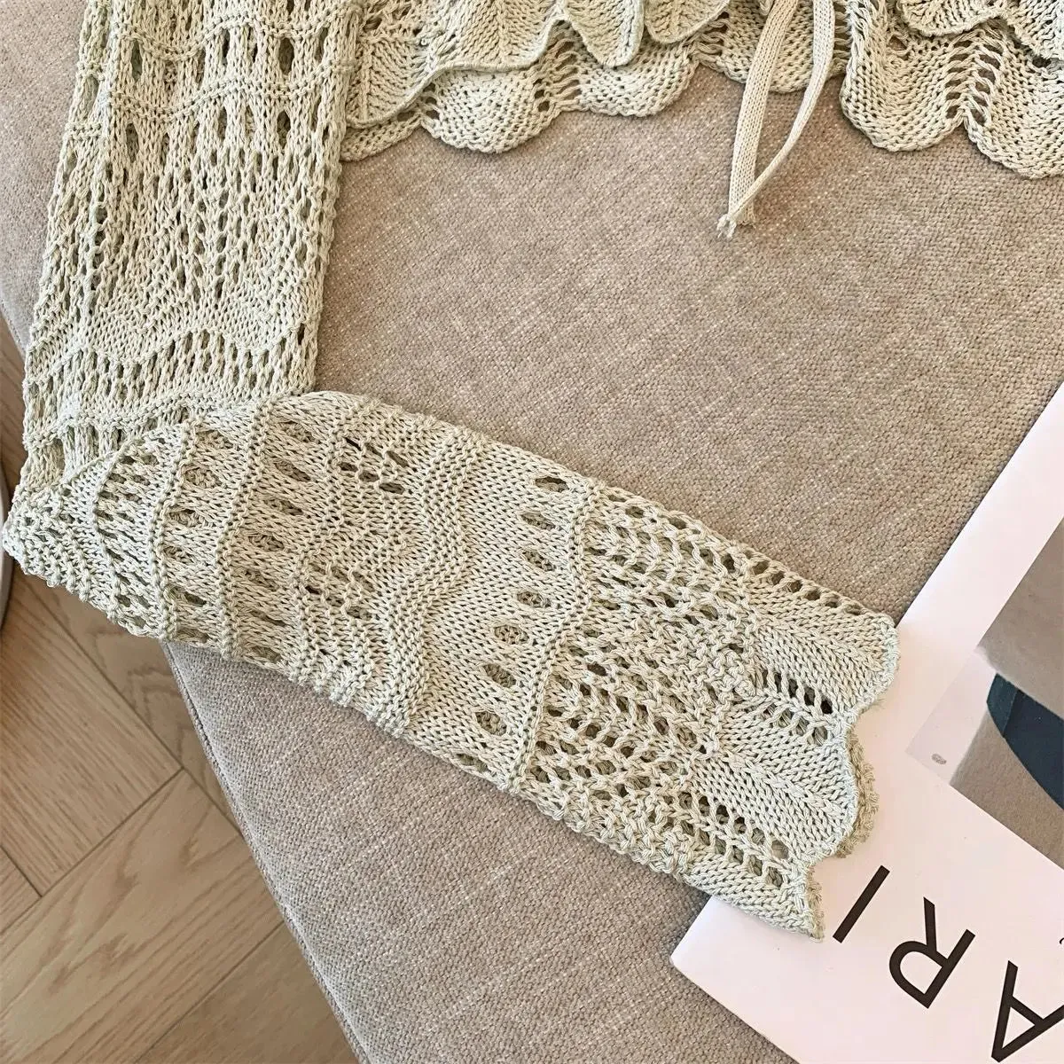 Women's Hollow-Out Crochet Sun Protection Cardigan Sweater