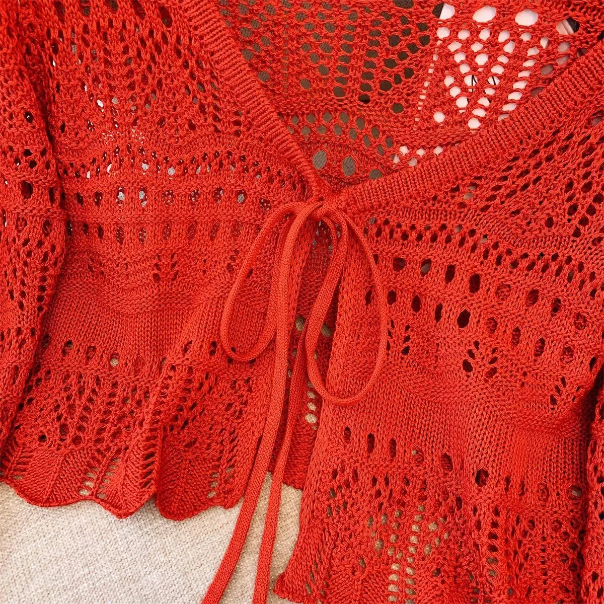 Women's Hollow-Out Crochet Sun Protection Cardigan Sweater