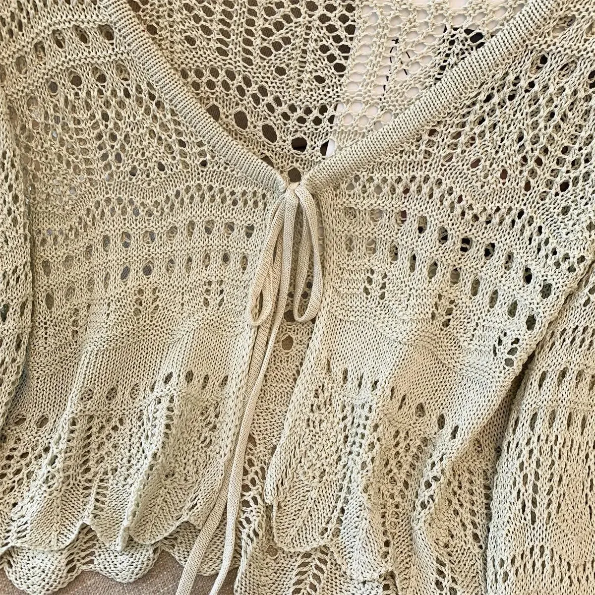 Women's Hollow-Out Crochet Sun Protection Cardigan Sweater