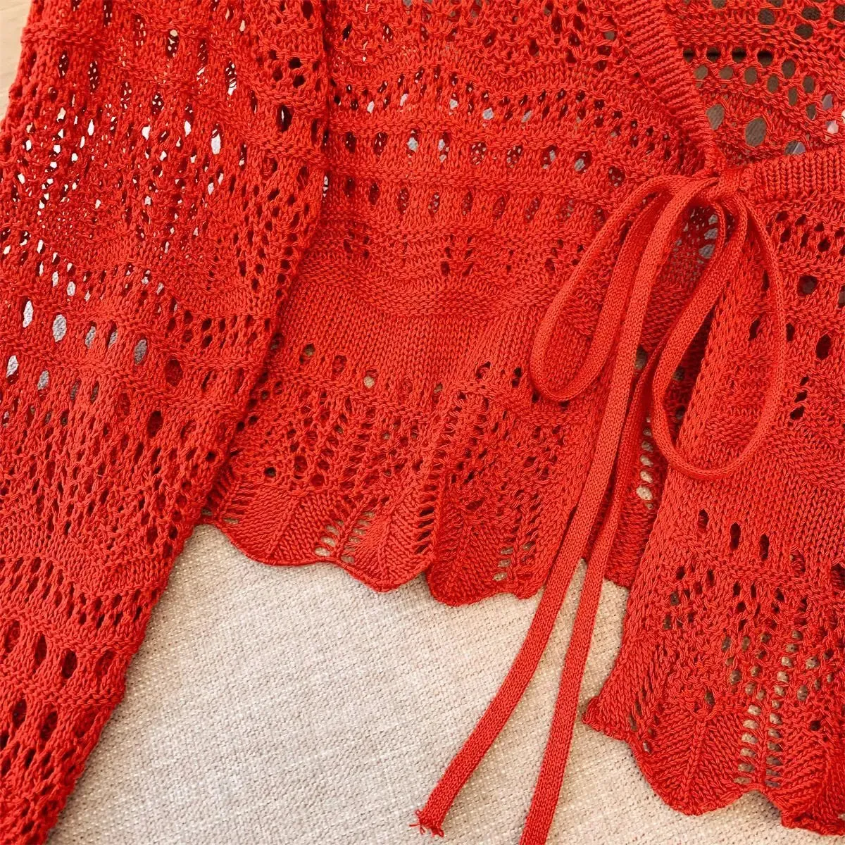 Women's Hollow-Out Crochet Sun Protection Cardigan Sweater