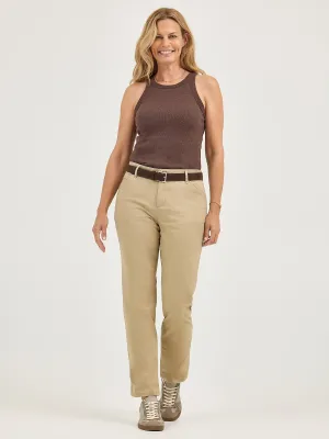 Women’s Wrinkle Free Relaxed Fit Straight Leg Pant - Flax - 463-7578