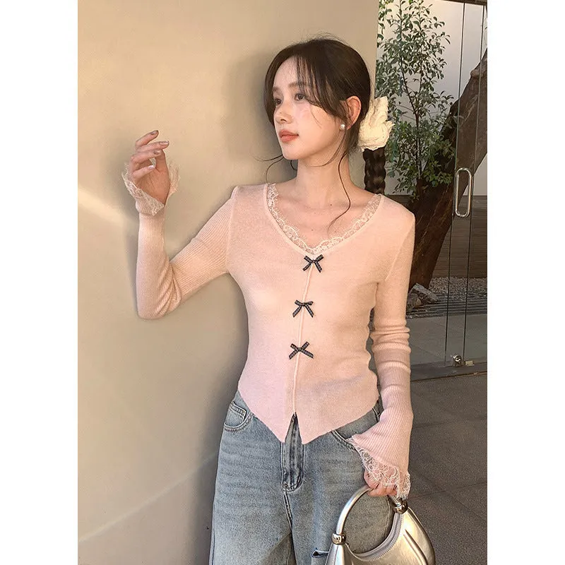 Wool bow sweater
