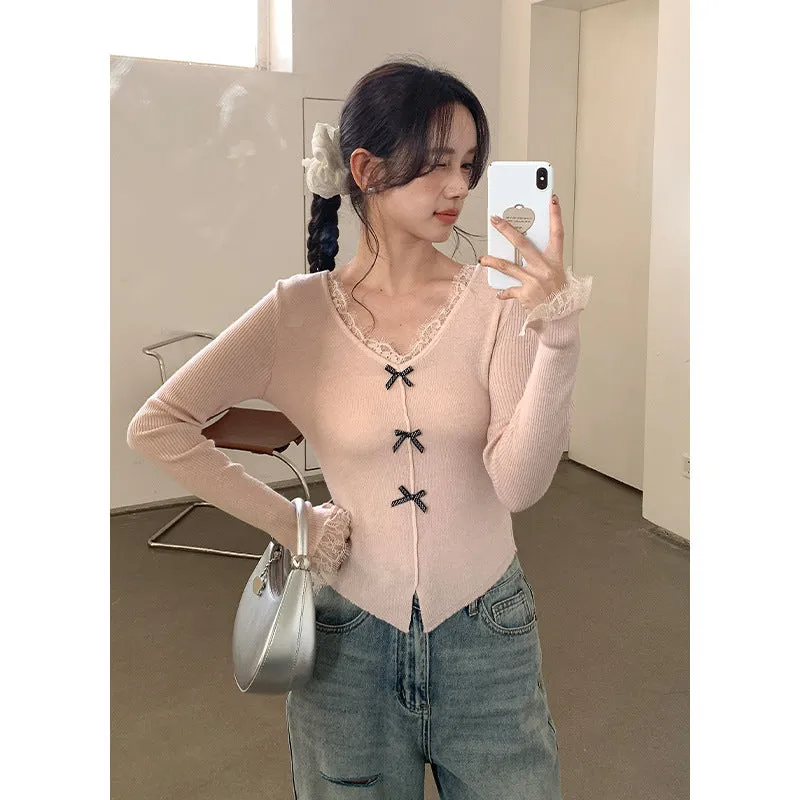 Wool bow sweater