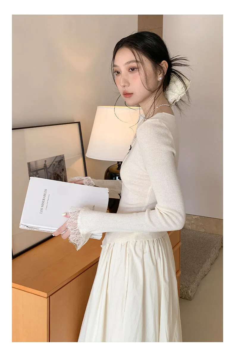 Wool bow sweater