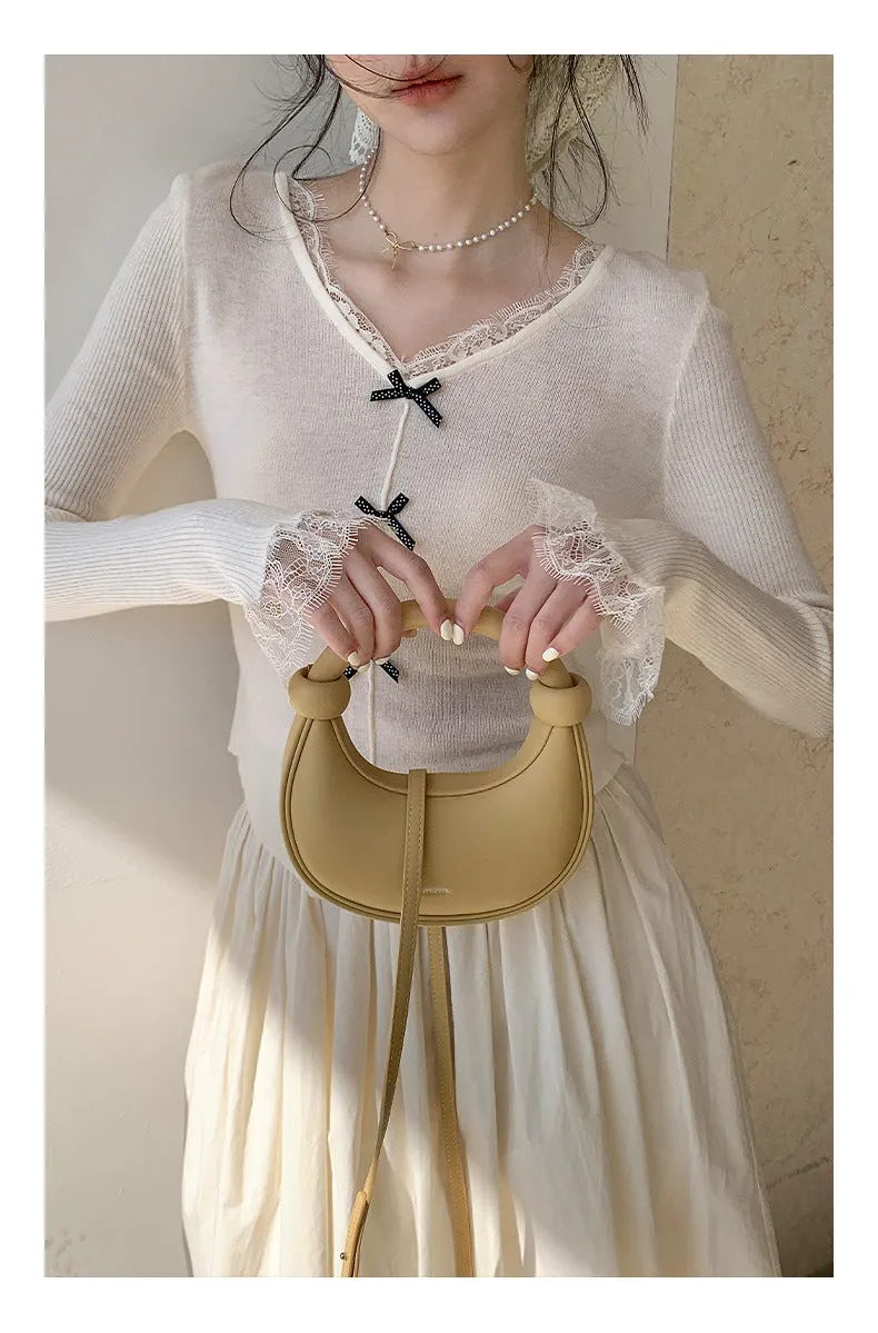 Wool bow sweater