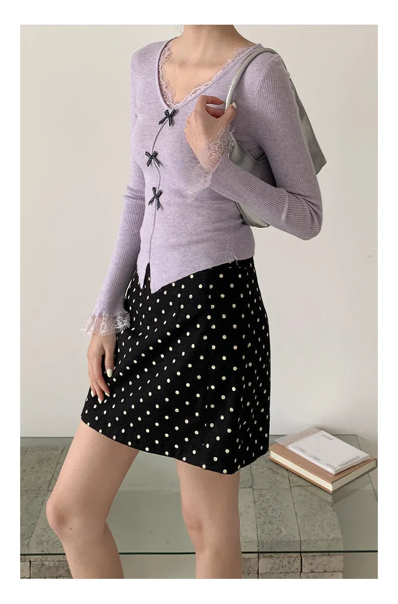 Wool bow sweater