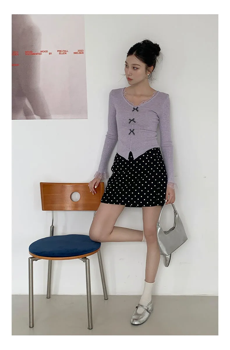 Wool bow sweater