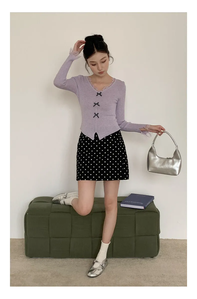 Wool bow sweater