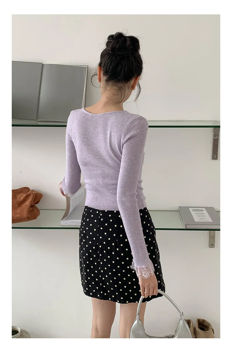 Wool bow sweater