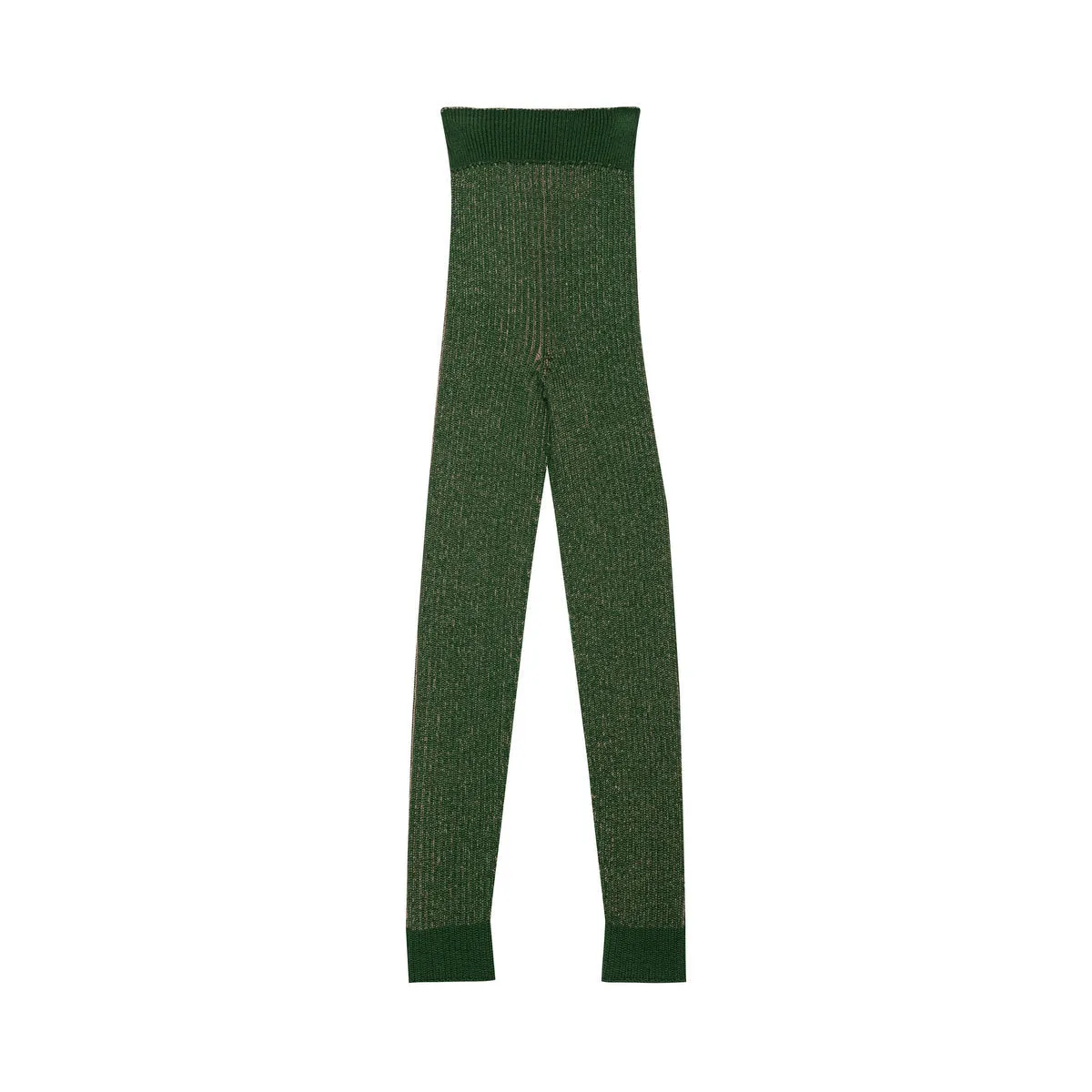 Wool Seamless Knit Leggings Milan, Green