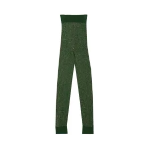 Wool Seamless Knit Leggings Milan, Green