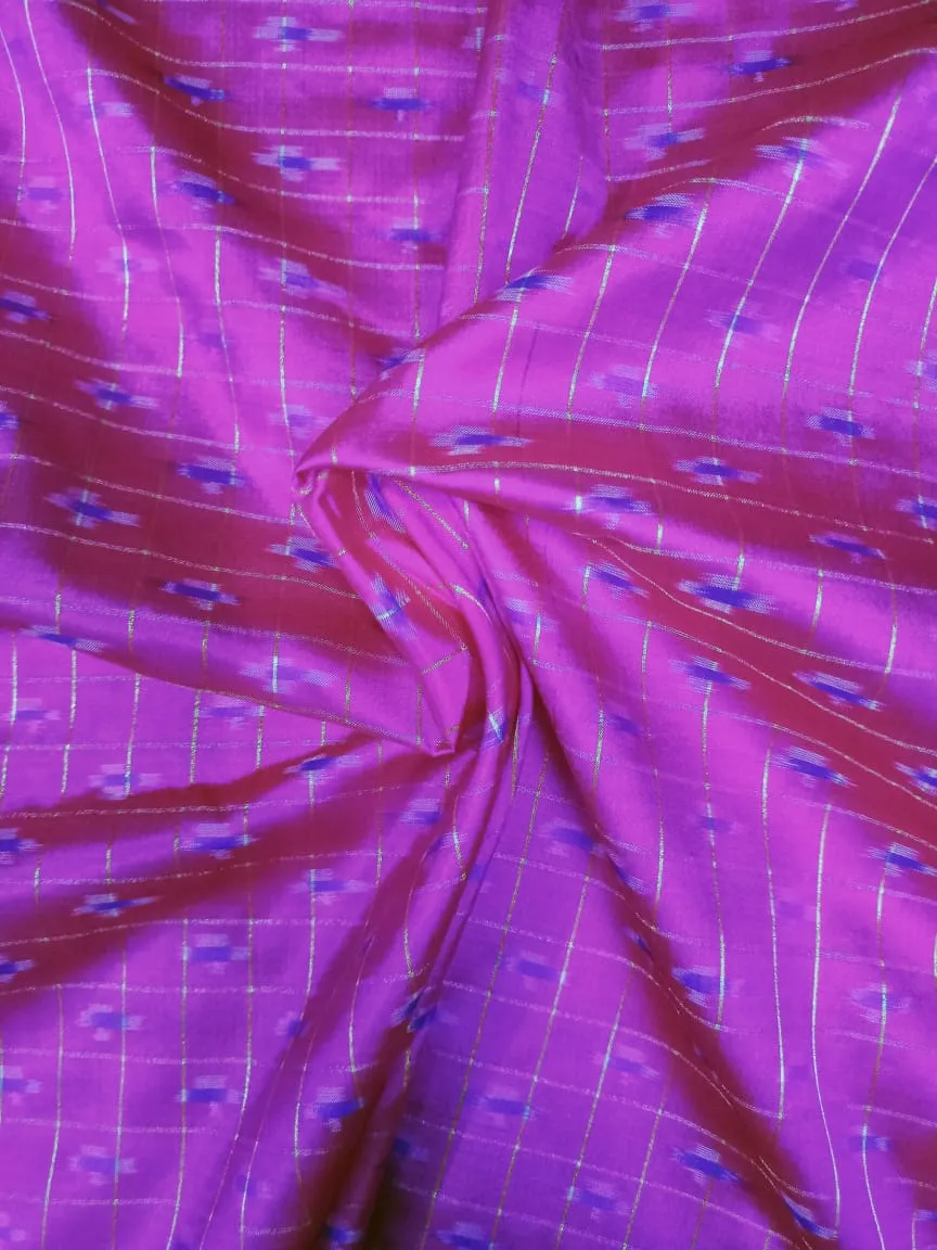 Woven Pure Soft Silk Double Ikat Handloom Fabric