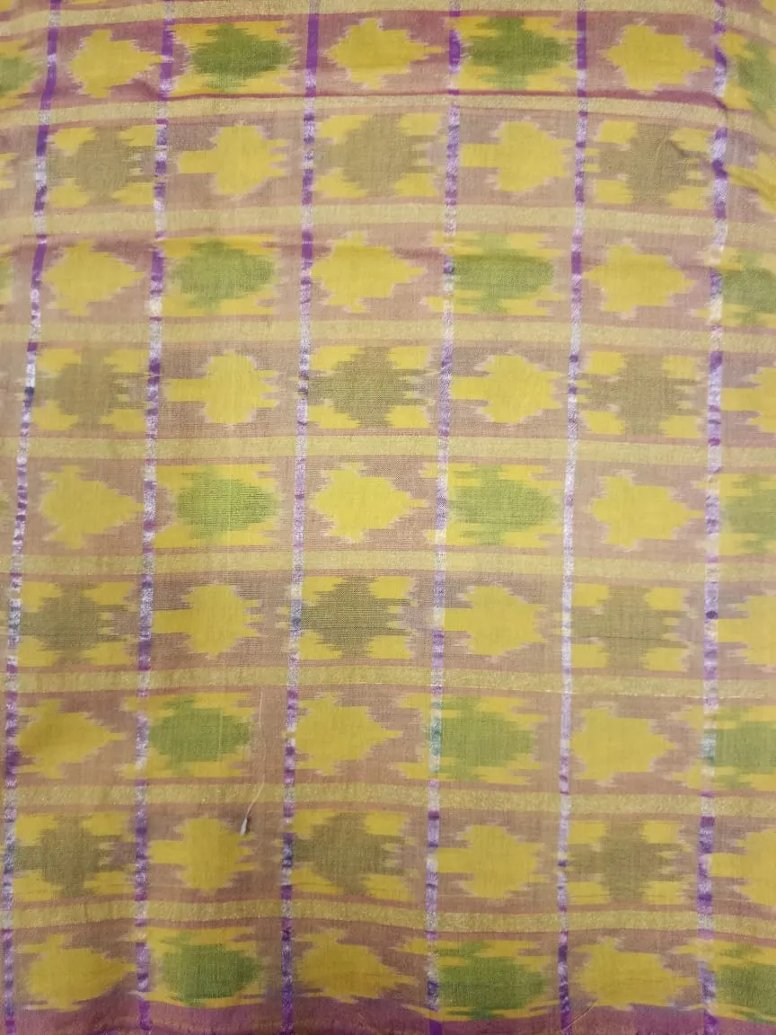 Woven Pure Soft Silk Double Ikat Handloom Fabric