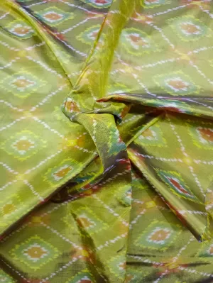 Woven Pure Soft Silk Double Ikat Handloom Fabric