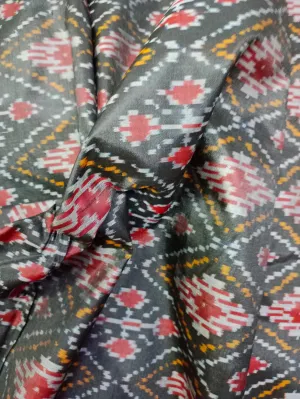 Woven Pure Soft Silk Double Ikat Handloom Fabric