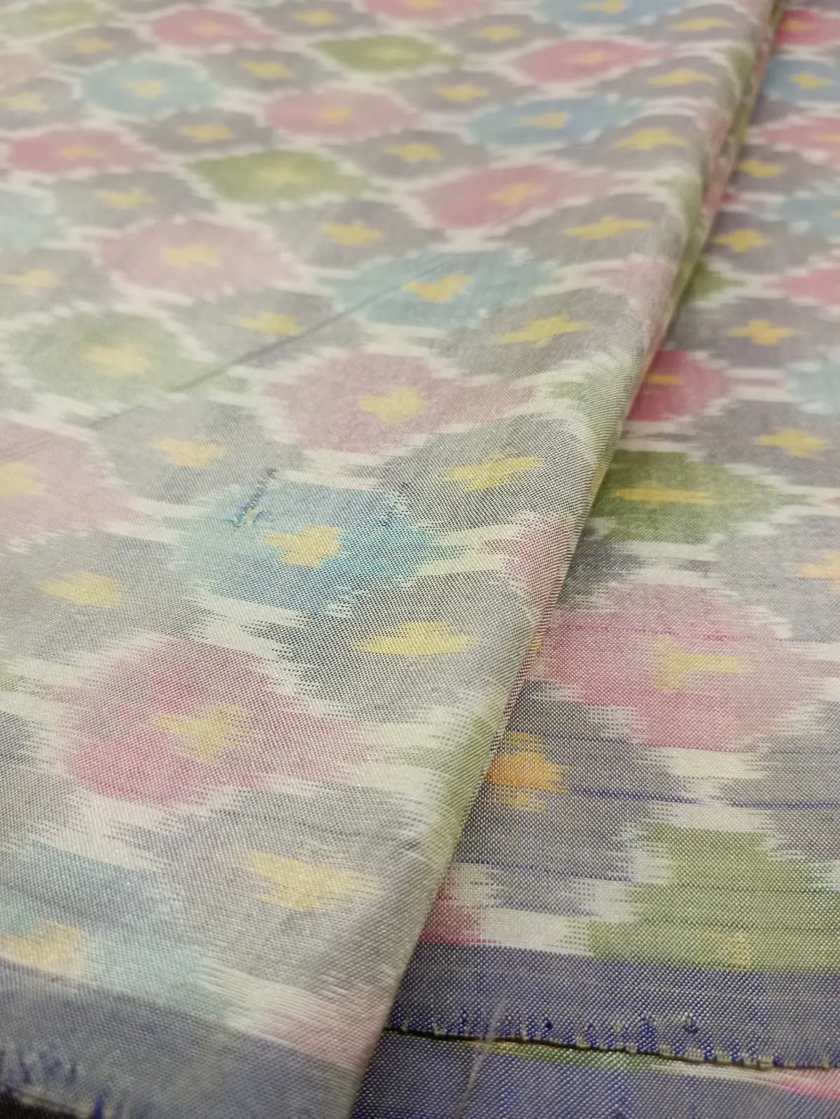 Woven Pure Soft Silk Double Ikat Handloom Fabric