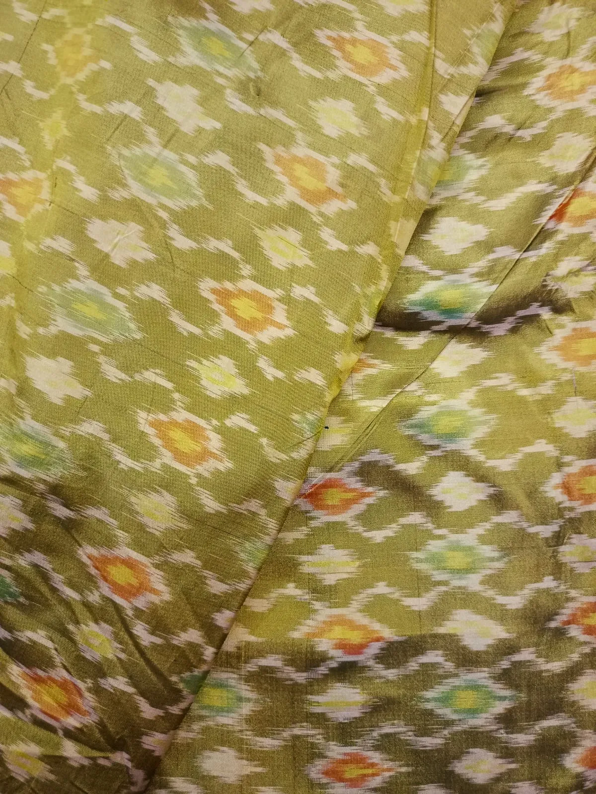 Woven Pure Soft Silk Double Ikat Handloom Fabric