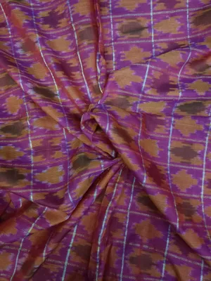 Woven Pure Soft Silk Double Ikat Handloom Fabric