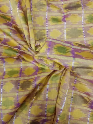 Woven Pure Soft Silk Double Ikat Handloom Fabric